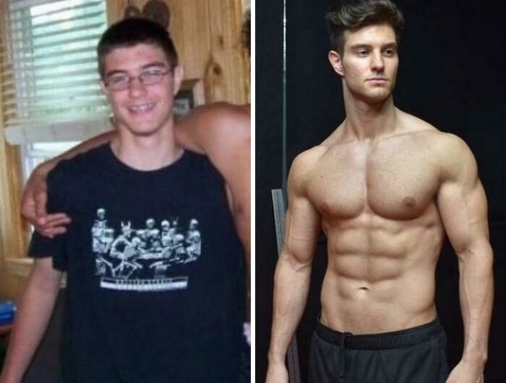 1. Not that he was an unattractive guy in the first picture, but the difference between before and after is truly remarkable!