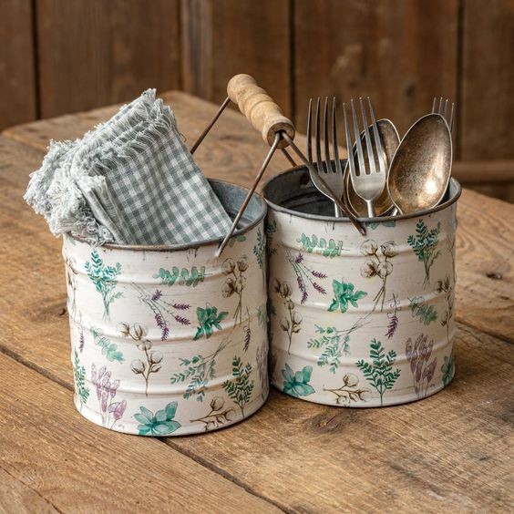 Riciclare barattoli di latta in stile shabby chic: tante idee ed etichette  da scaricare gratis