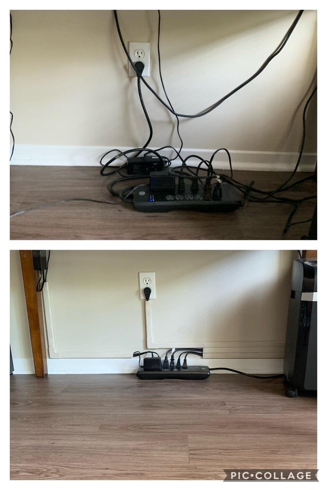 Who has never had to tidy up sockets and wires? I did it and now I feel really satisfied!