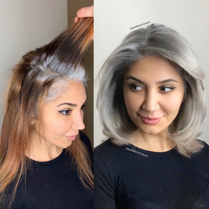 15. Her hair was damaged and the root regrowth was becoming unmanageable, but thanks to this new color she has solved her problems!