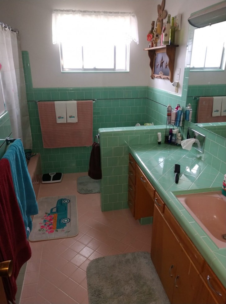 9. Une salle de bain aux couleurs pastel.