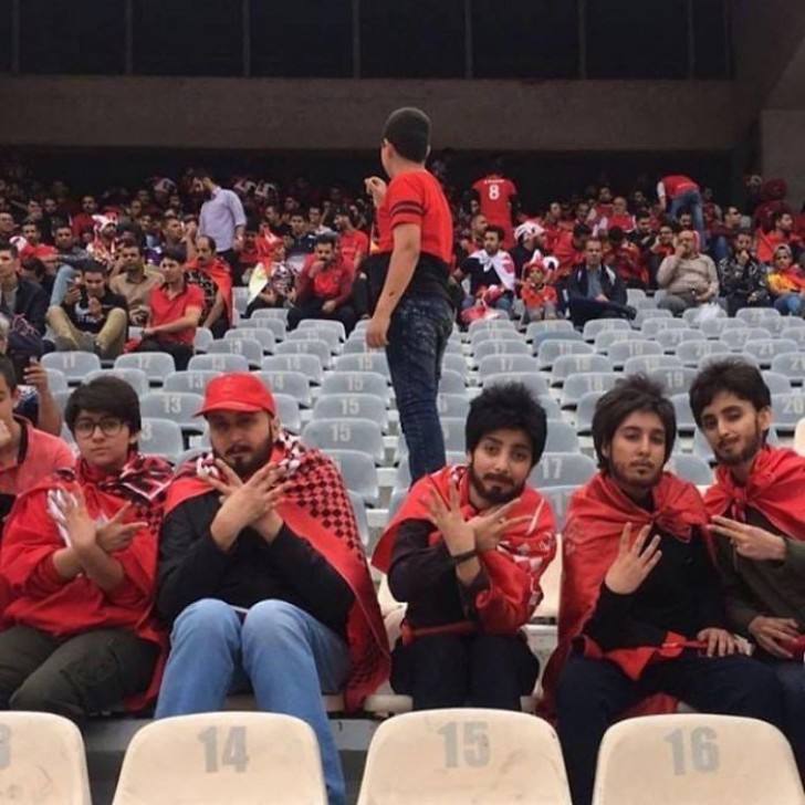 Women are not allowed in stadiums in Iran: but it seems that with the right disguise, they can do it!