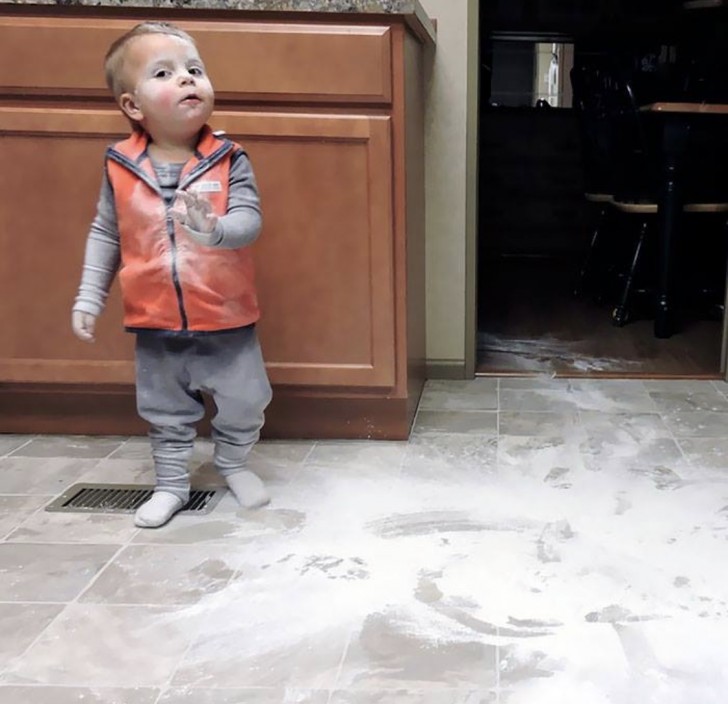 14. Flour everywhere and no remorse!