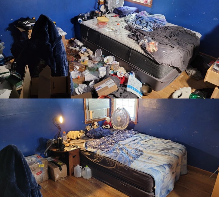 Dopo mesi e mesi di negligenza casalinga, ho finalmente deciso di fare qualcosa per la mia camera e per men stesso: notate la differenza!