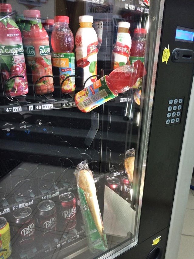 Come on, who has never had this happen to them at the vending machine?