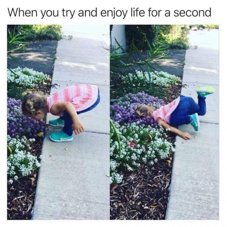 When you try to enjoy all the perfumes of life ...