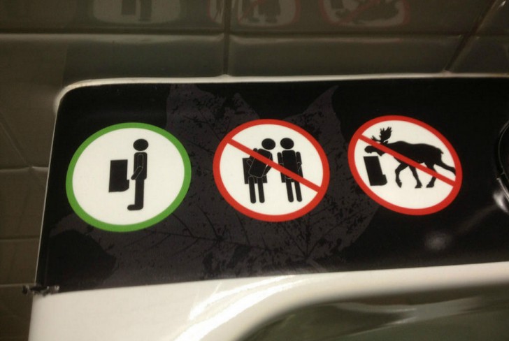 8. Istruzioni ben chiare alla toilette!
