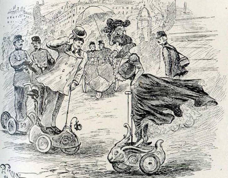 15. In 1920 stelde men zich elektrische scooters voor.