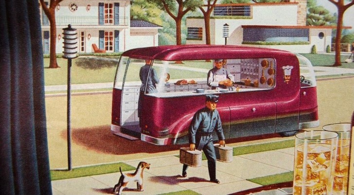 4. Comment la livraison de nourriture a été imaginée en 1940.