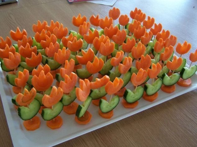 5. Tulipes de carottes et de concombres