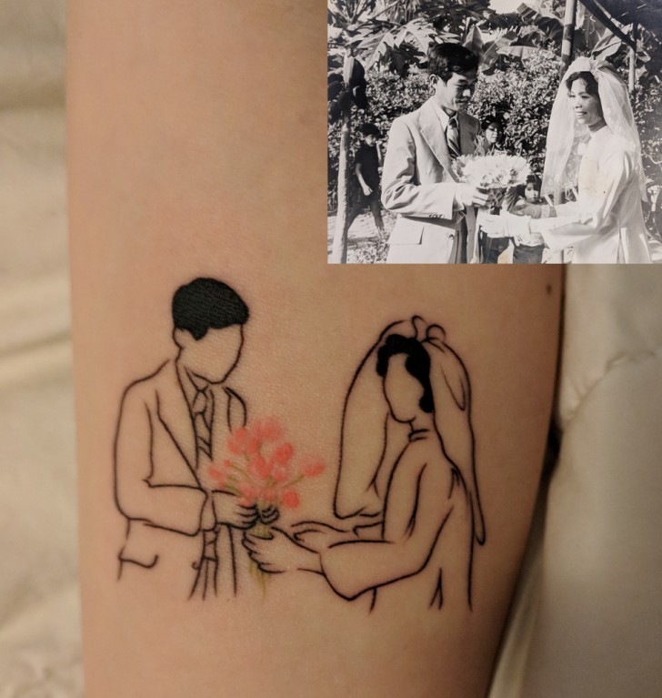 Uma tatuagem comovente para comemorar um aniversário muito especial...