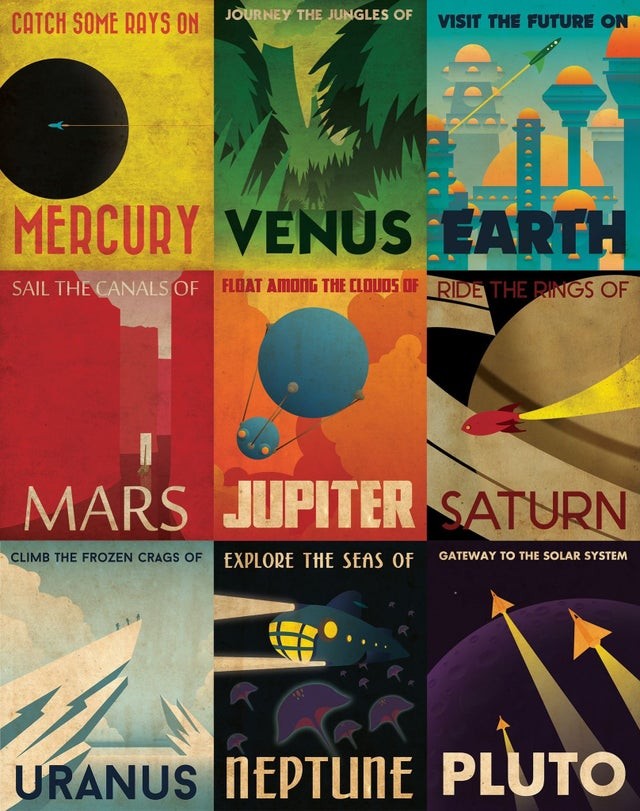 5. Brochures touristiques pour... les différentes planètes du système solaire !
