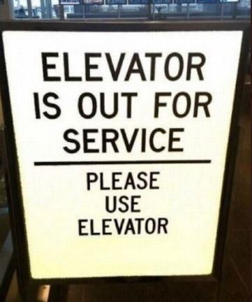 3. Quale ascensore dovrei usare se l'ascensore stesso è fuori servizio?