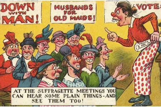 5. Une réunion de suffragettes.