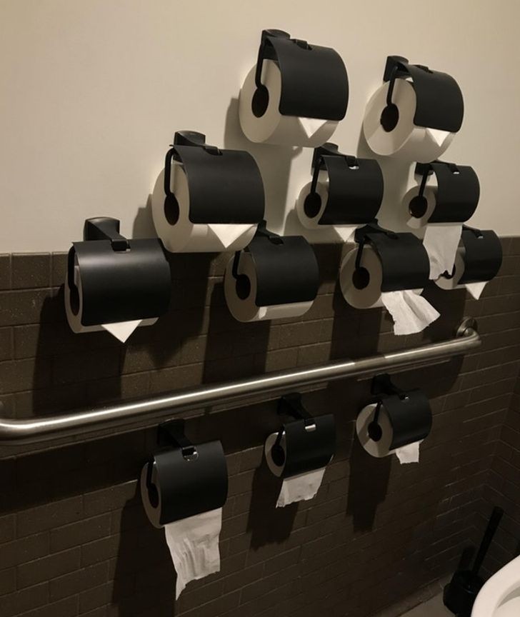A wall of toilet paper!