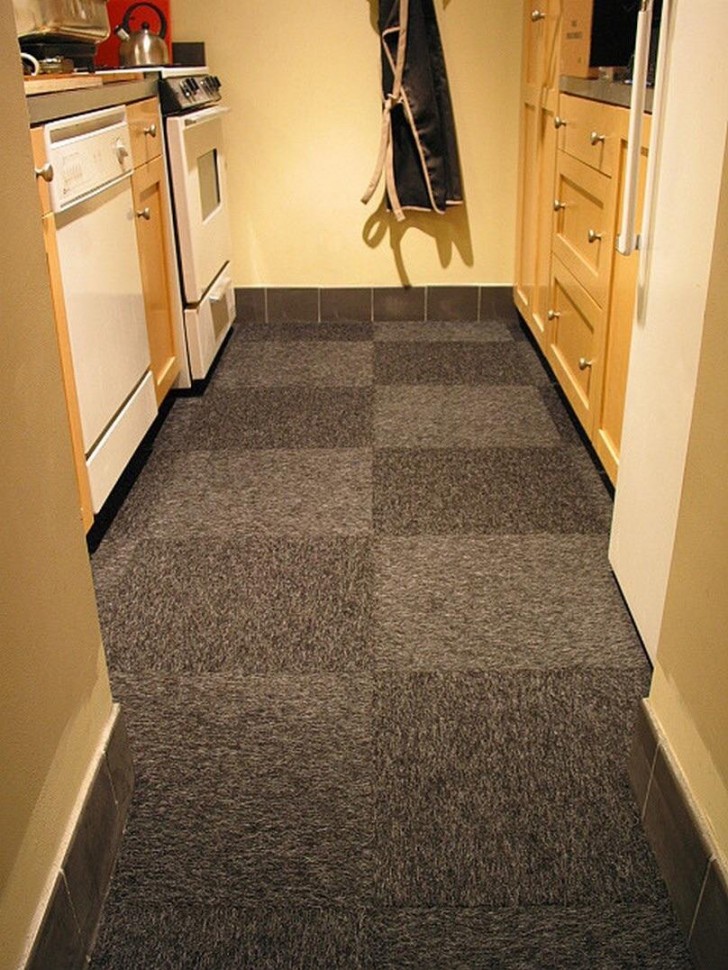 The flooring in this kitchen...
