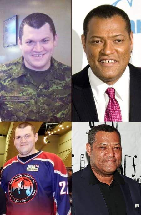 13. Laurence Fishburne und sein Doppelgänger.