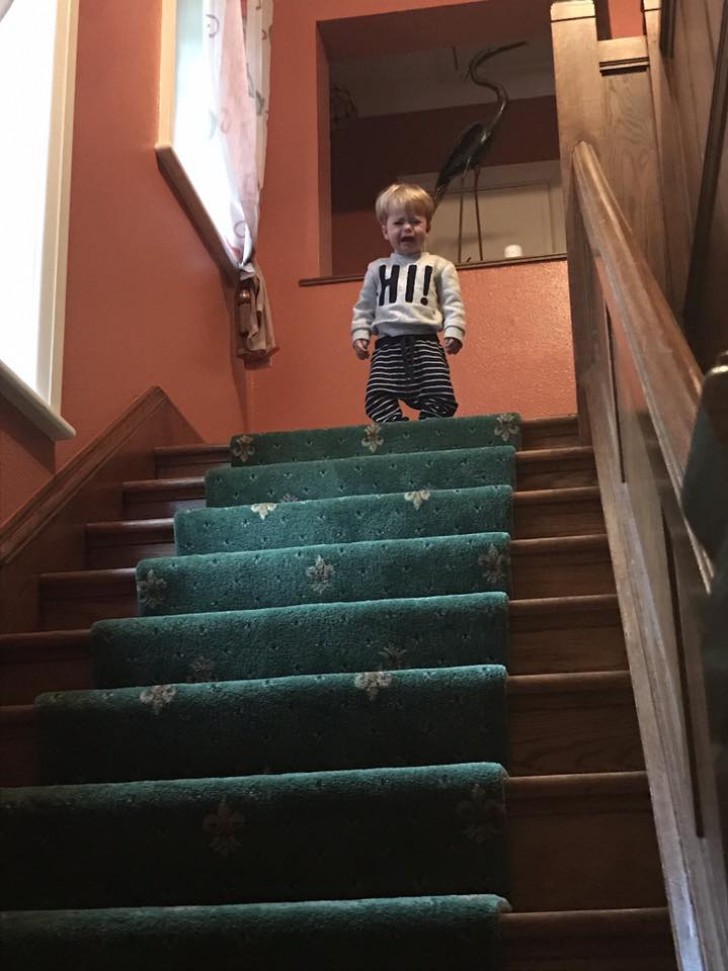 14. "I wouldn't let him jump down the stairs!"