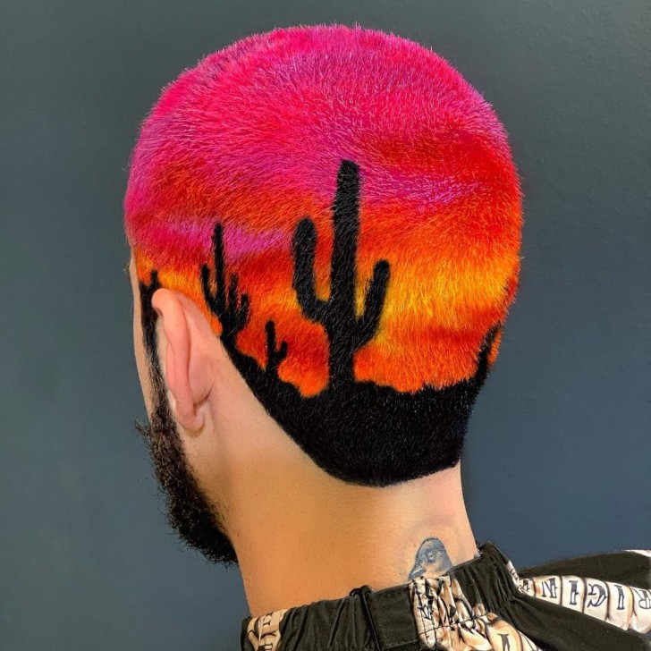 7. Il tramonto dell'Arizona impresso direttamente sui capelli