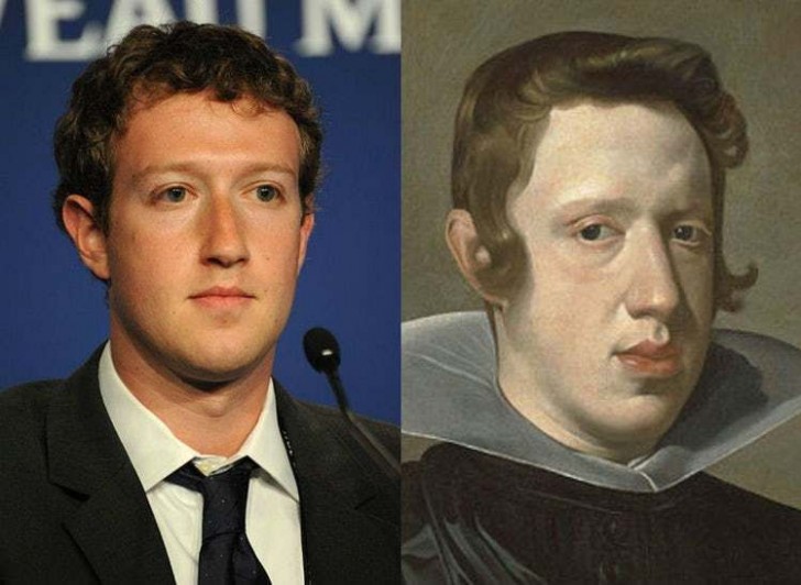 13. Mark Zuckerberg e quello che sembra essere un suo antenato.
