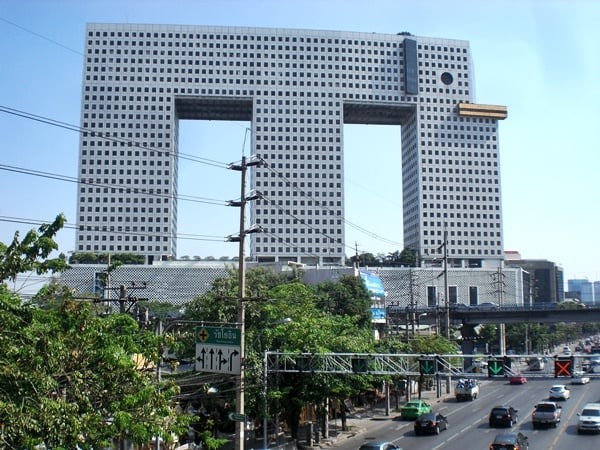 10. Ein Gebäude in Bangkok.