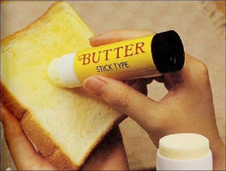 La question est de savoir pourquoi personne n'avait encore inventé le bâton de beurre !