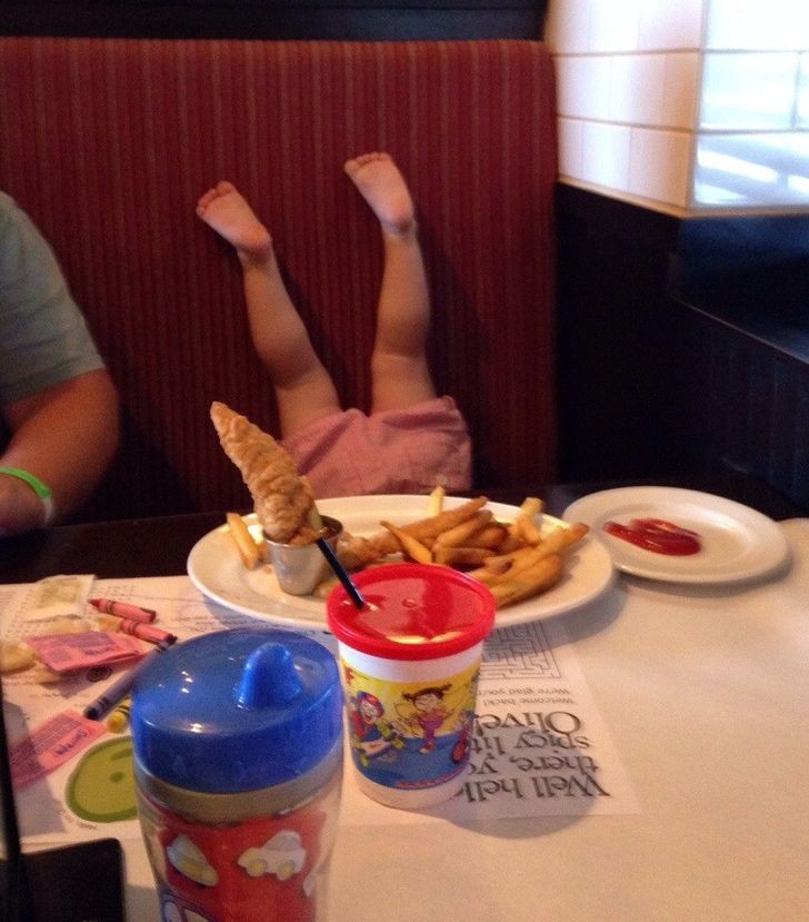 Avevo deciso di portare mia figlia a cena fuori nel suo fast food preferito...