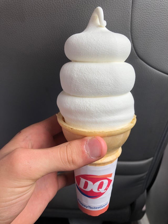 An ice cream that looks like it came out of a cartoon