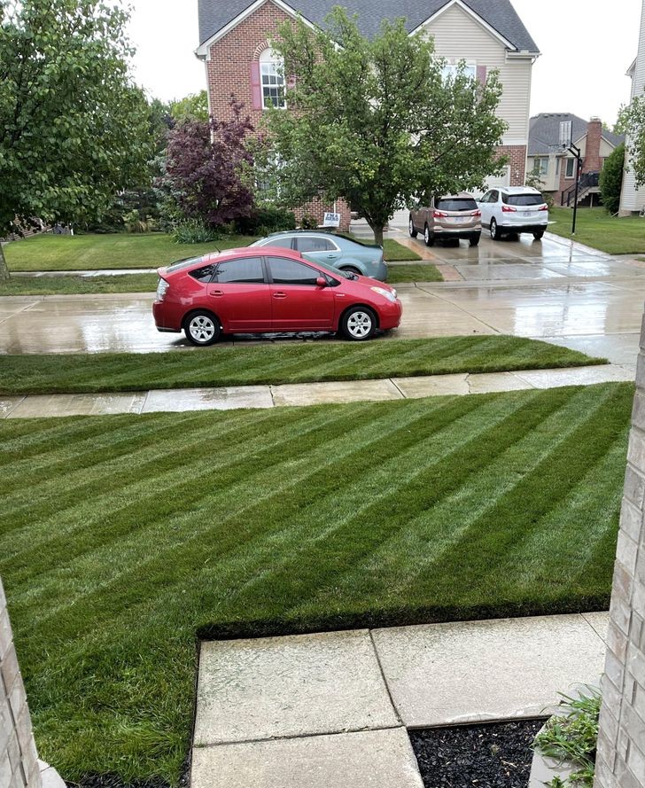I just finished mowing my lawn ...