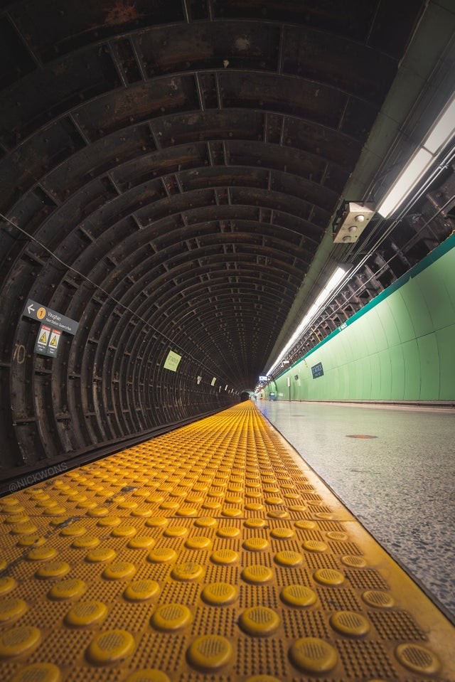 A photo taken inside a Toronto subway station