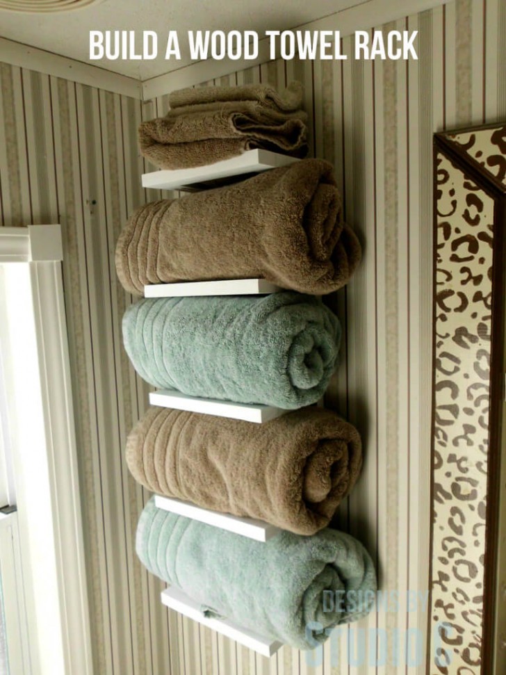Porta asciugamani e porta accappatoio fai da te #homemade #faidate  #bathroom