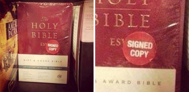 17. La Bibbia in una rarissima "copia firmata"... davvero?