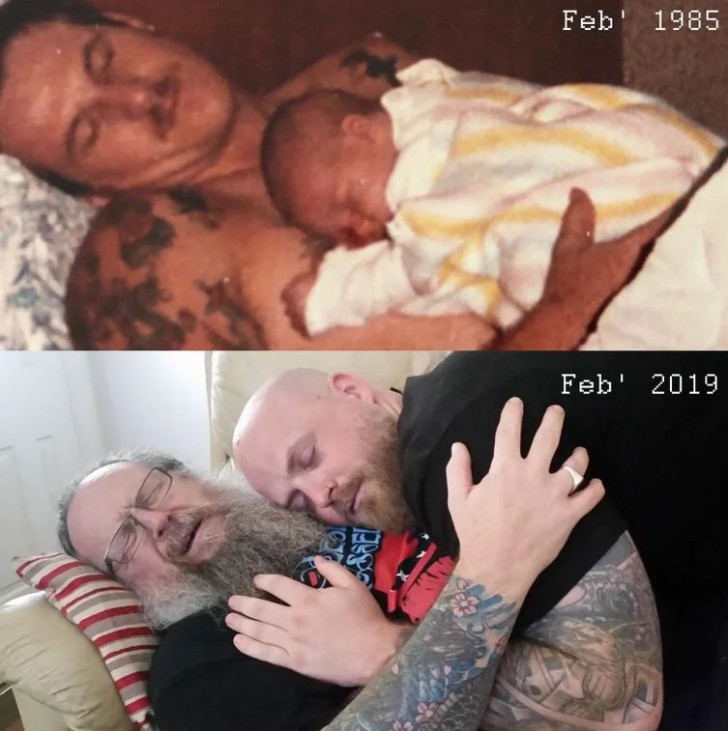 13. Vader en zoon: een paar jaar later, dezelfde genegenheid als altijd