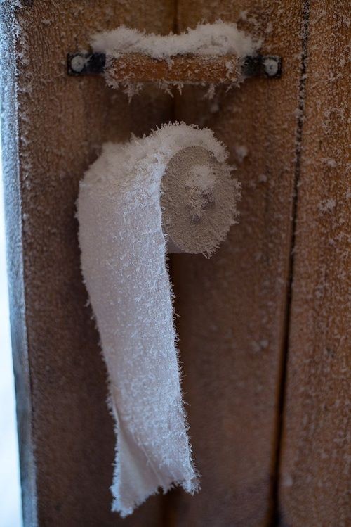 11. Avez-vous déjà vu un rouleau de papier toilette congelé ?