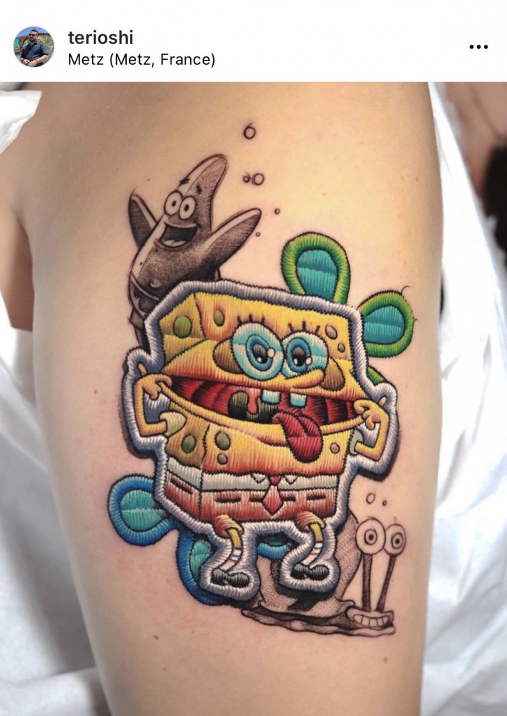 SpongeBob: Pflaster oder Tattoo?