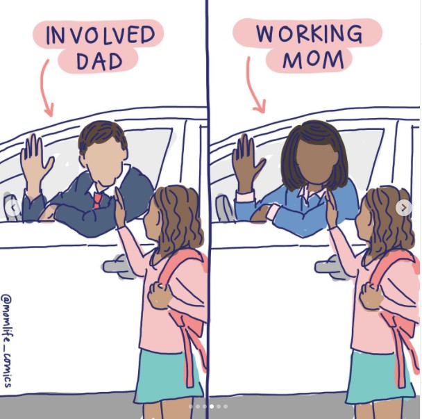 4. "Pappa omtänksam / mamma som jobbar"