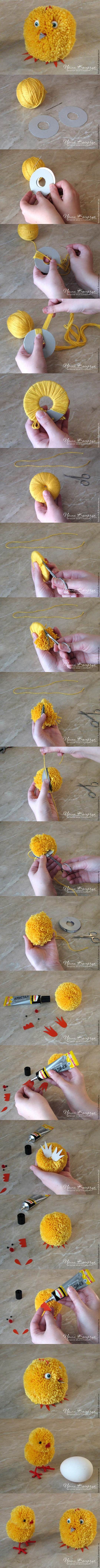 Irina Cosarciuc – DIY Cute Pom-Pom Easter Chicks
