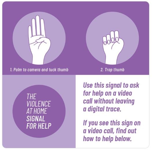 The anti-violence hand gesture to make if you are in danger