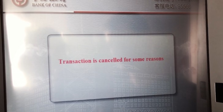6. "La transaction a été annulée pour une raison quelconque."