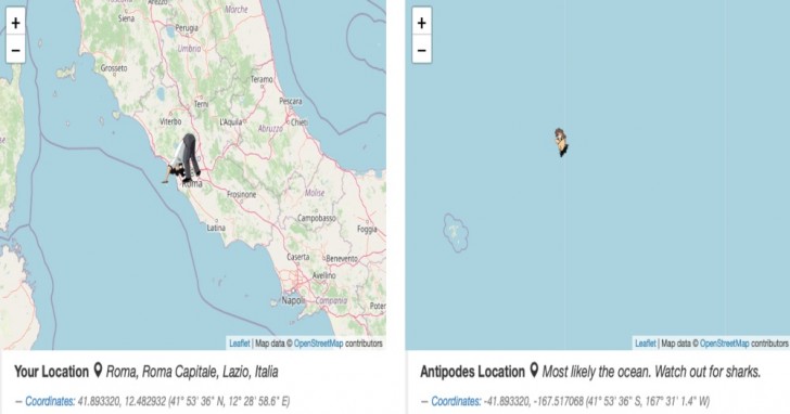Antipodesmap - Openstreetmap/Screenshot