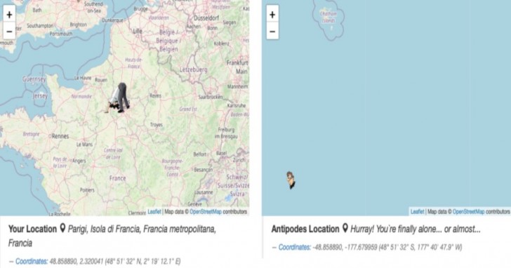 Antipodesmap - Openstreetmap/Screenshot