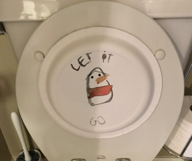 9. Olaf gaat naar het toilet
