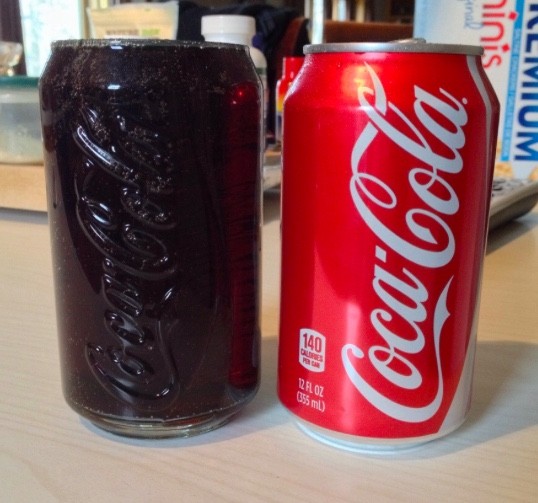 14. "All Coca-Cola i burken får plats i glaset"
