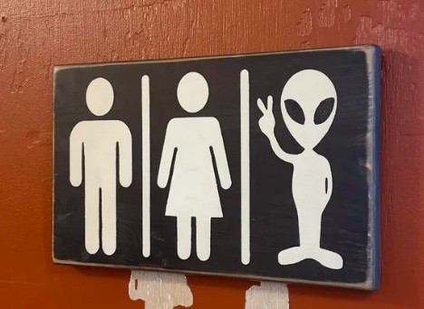 10. Toilet voor mannen, vrouwen en buitenaardse wezens