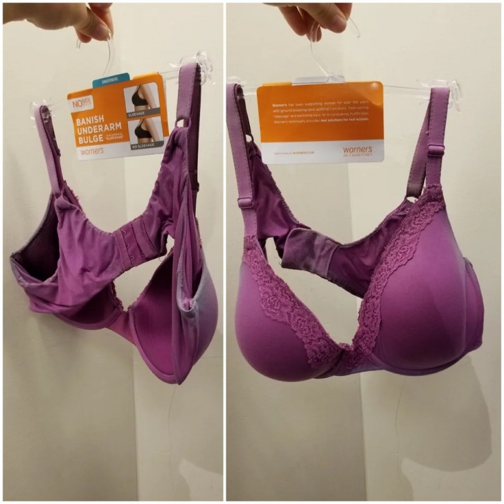 5. Oui, quelqu'un s'est mis un nouveau soutien-gorge en laissant l'ancien au magasin.