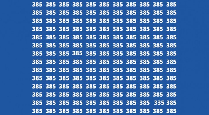 Können Sie die Zahl 335 in nur zehn Sekunden finden? Der optische Test, der Ihr Sehvermögen herausfordert - 1