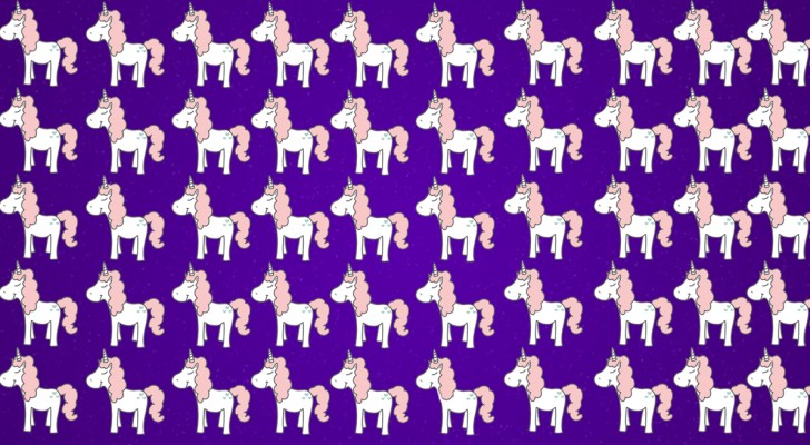 La sfida: trova l'unicorno diverso dagli altri in 30 secondi