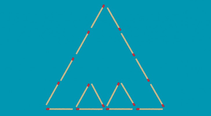 Kannst du in 10 Sekunden drei Dreiecke bilden, indem du nur zwei Streichhölzer bewegst? - 4