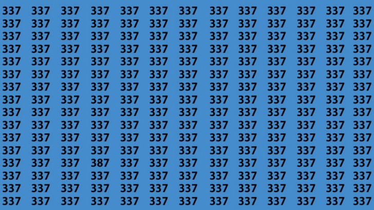 Om du lyckas hitta 387 gömd bland alla 337 kan det innebära att du har en syn som en falk - 1