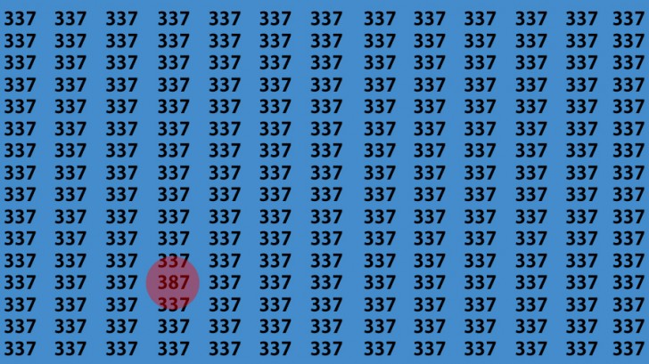 Si vous réussissez à trouver le 387 caché parmi le 337, vous pouvez dire que vous avez une vue de faucon - 3